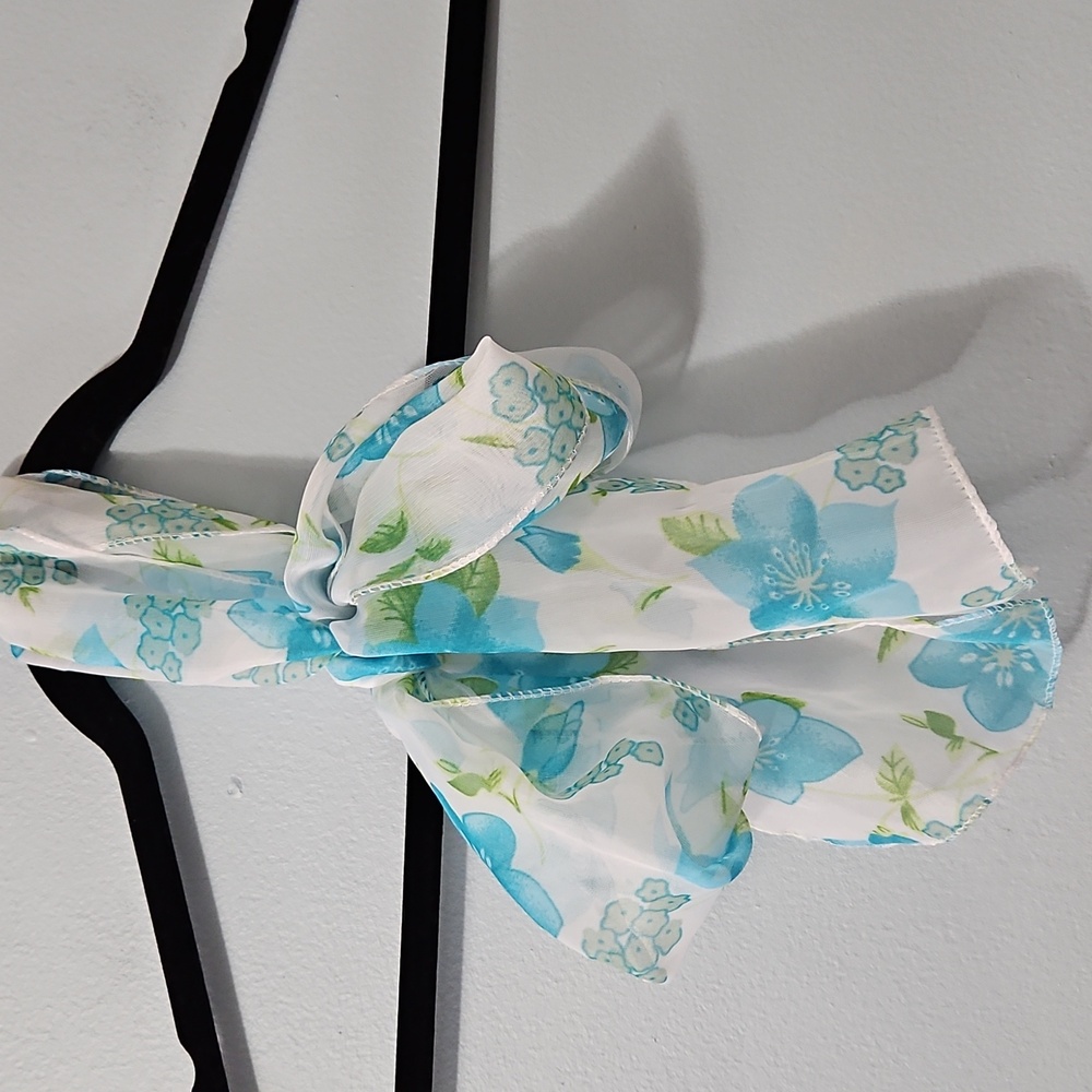 Floral Sheer Long Scarf 5.5x60